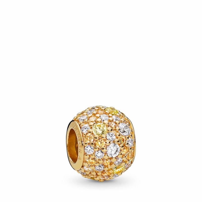 Pandora Shine™ Golden Mix Pavé Charm Gold Egypt RE2136498